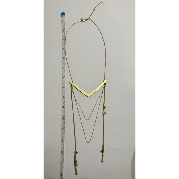 Madewell Tiered Statement Necklace Matte Gold - Picture 4 of 4